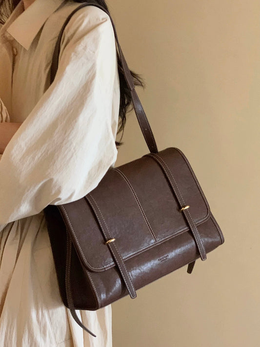 Chio2nd Seven Earl Shoulder Bag, Women's 2025 New Autumn/Winter Simple Commuter Handbag