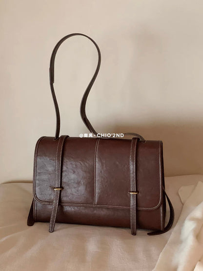 Chio2nd Seven Earl Shoulder Bag, Women's 2025 New Autumn/Winter Simple Commuter Handbag
