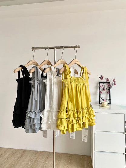 2025 summer new Korean style sweet wood ear edge age-reducing versatile camisole casual temperament tops for women
