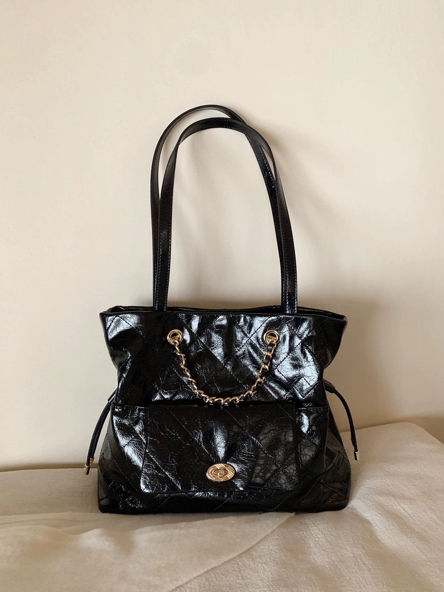 Chio2nd Autumn Island Bafite Tote Bag for Women - Luxury, Niche, High-End Diamond Pattern Handbag/Shoulder Bag