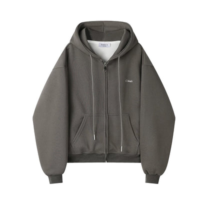 XinmonLee Korean version of simple loose slim casual jacket early autumn age-reducing all-match hooded sweater cardigan women