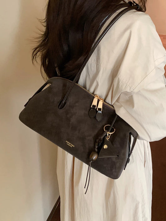 Chio2nd Frosty Post Underarm Bag for Women, 2025 New Retro High-End Boston Shoulder Bag