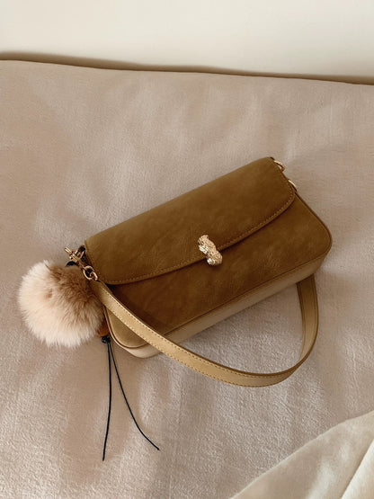 Chio2nd Mocha Autumn Whisper Small Square Bag 2025 - Super Cute Women's Shoulder Bag, Underarm Bag, Crossbody Bag