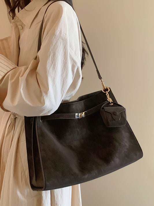 Chio2nd Foggy Moon Theater Tote Bag for Women, Large Capacity, 2025 New Style, Commuter Bag, Shoulder Bag/Crossbody Bag