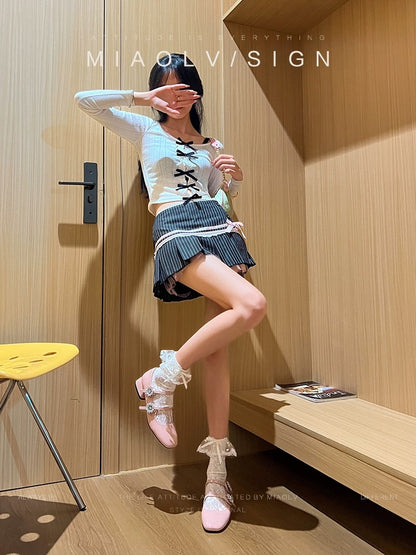 "Wonderful Couple" Early Spring Dream ~ Thick Heel High Heels 2024 Early Spring French Mary Jane Shoes Pink Single Shoes for Women