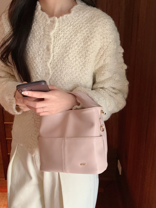 Chio2nd Leather Cream Island Tote Bag - New Arrival on December 8th at 8 PM (Price Start Date)