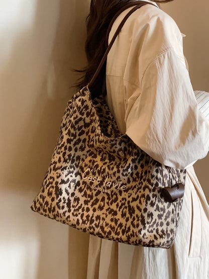 Chio2nd Women's Autumn/Winter Large Capacity Leopard Print Handbag/Shoulder Bag