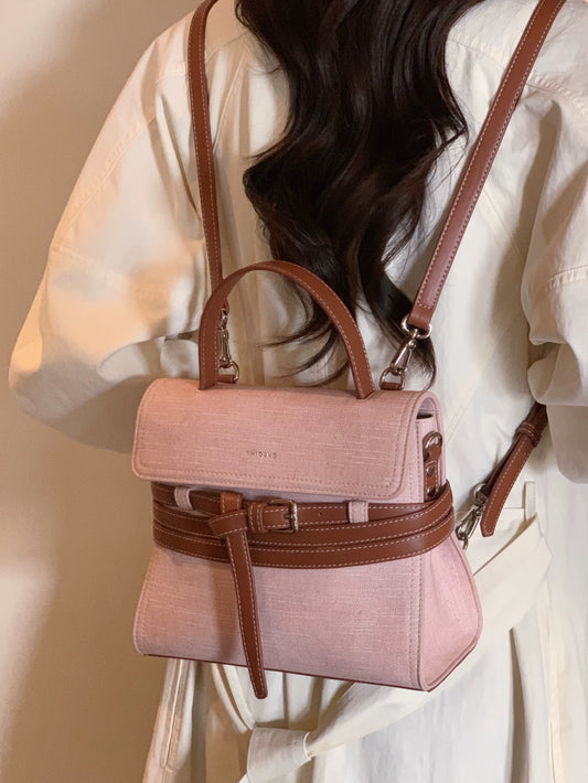 Chio2nd Cherry Blossom Light Dance Backpack for Women, Light Pink Handbag, Shoulder Bag, Crossbody Bag