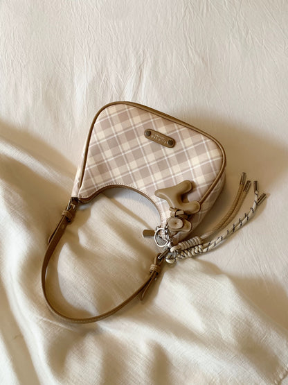 Chio2nd Autumn/Winter Parisian Shoulder Bag for Women, 2025 New Retro Plaid Commuter Shoulder/Crossbody Bag