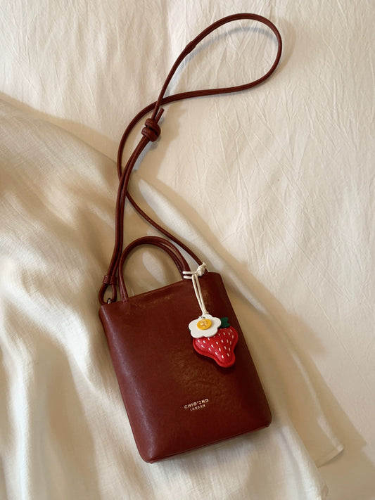 Chio2nd Genuine Leather Midsummer Wandering Mobile Phone Bag for Women, 2025 New Style, Handbag, Shoulder Bag, Crossbody Bag