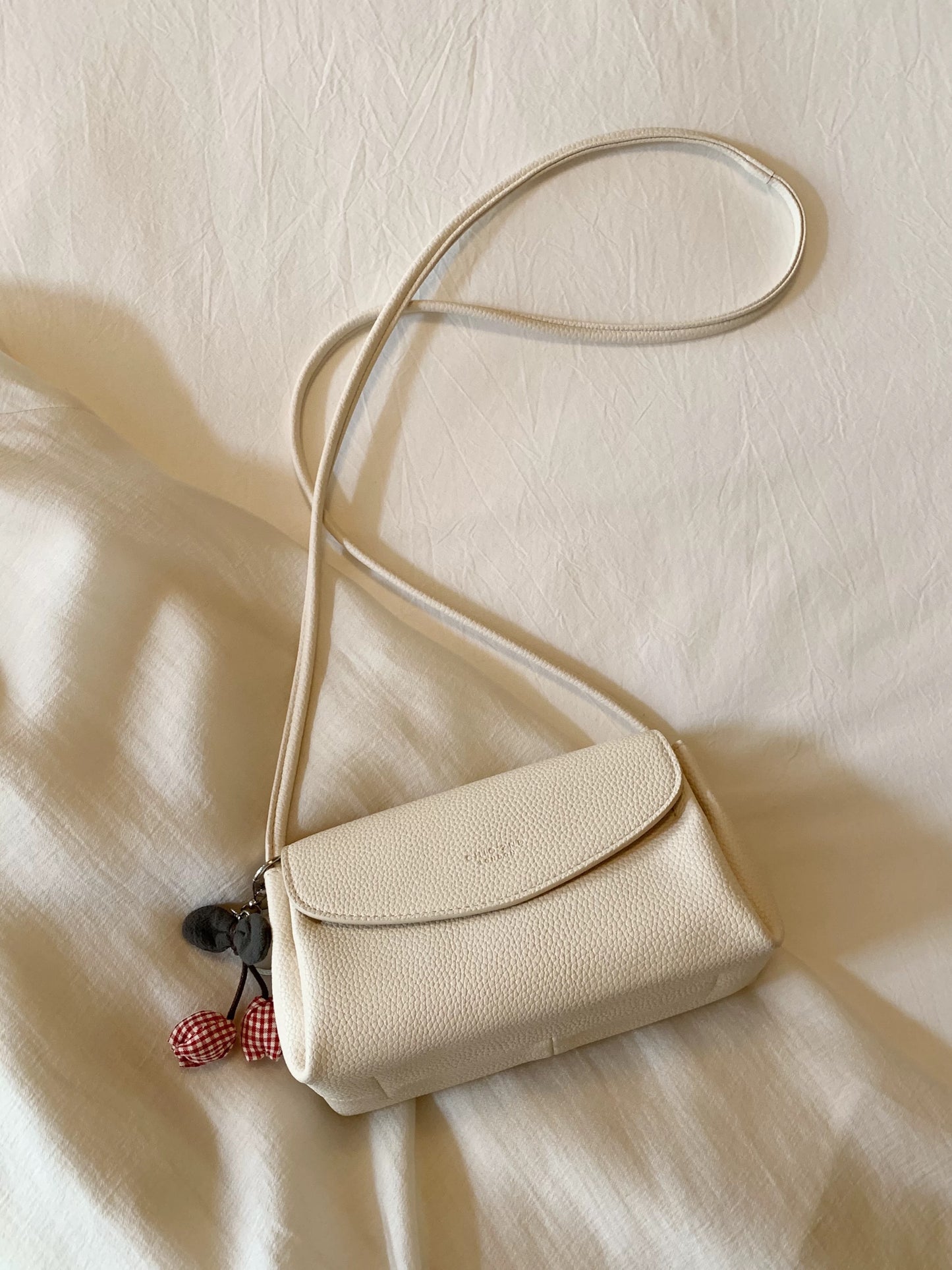 Chio2nd Genuine Leather Cloud Mousse Small Square Bag for Women, Lychee Texture, Commuter Shoulder/Crossbody Bag