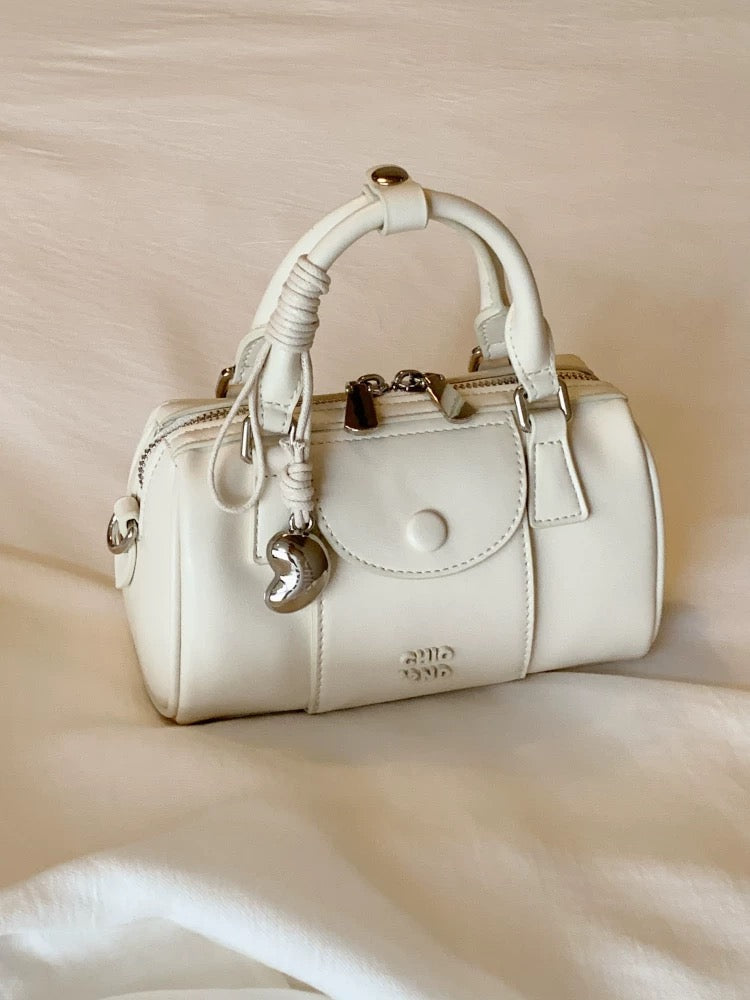 Chio2nd Pearl Shimmer Pillow Bag for Women, Boston Style Handbag, Small Shoulder Bag/Crossbody Bag