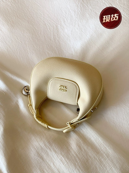 Chio2nd Shop Owner's Original Genuine Leather Roland Chronicle Crescent Handbag for Women, Shoulder Bag/Crossbody Bag