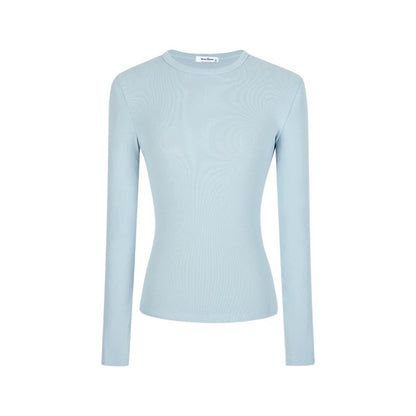 MosesQueen Moses Queen solid color bottoming shirt women's spring and autumn winter inner waist slim long sleeve T-shirt top