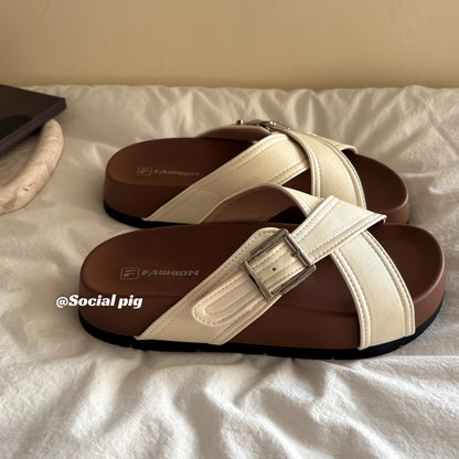 Social Pig platform sandals for women, perfect for summer, comfortable for beach wear, Birkenstock shoes.