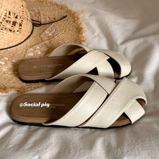 Genfecor openwork platform cork Birkenstock shoes, closed-toe semi-slippers, women's summer outdoor beach Roman sandals