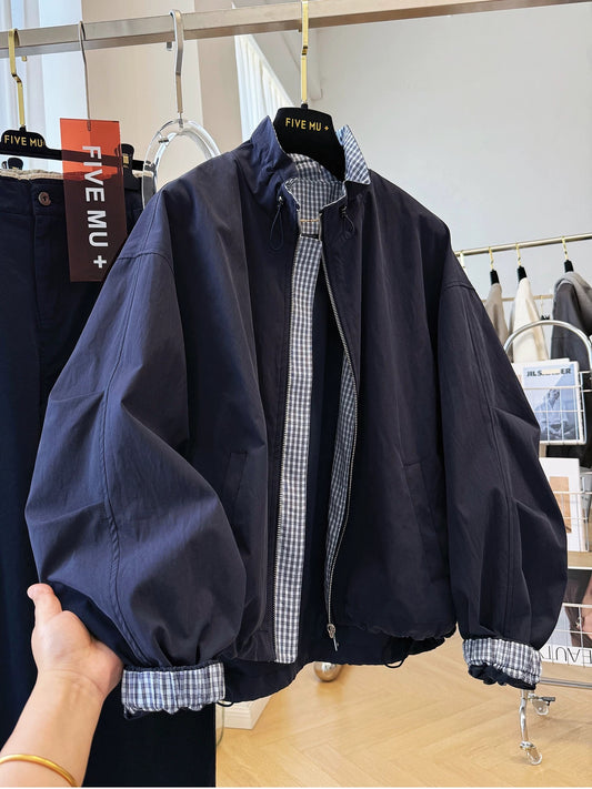 Korean style early autumn unique and beautiful coat Korean style Korean style casual short workwear jacket windbreaker women