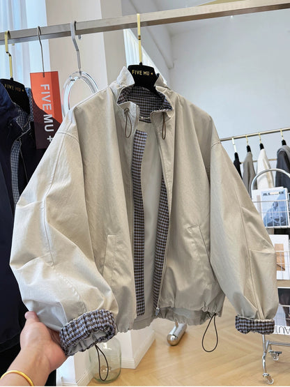 Korean style early autumn unique and beautiful coat Korean style Korean style casual short workwear jacket windbreaker women