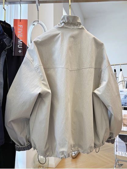 Korean style early autumn unique and beautiful coat Korean style Korean style casual short workwear jacket windbreaker women
