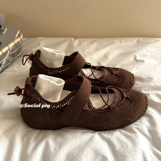Social Pig Niche Ballet Style Mary Jane Shoes Women's Functional Style Versatile Sports Shoes