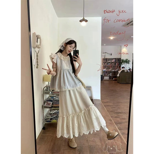 Soft twelve salty and sweet style two-piece summer loose slimming small fresh first love pure milky sweet set