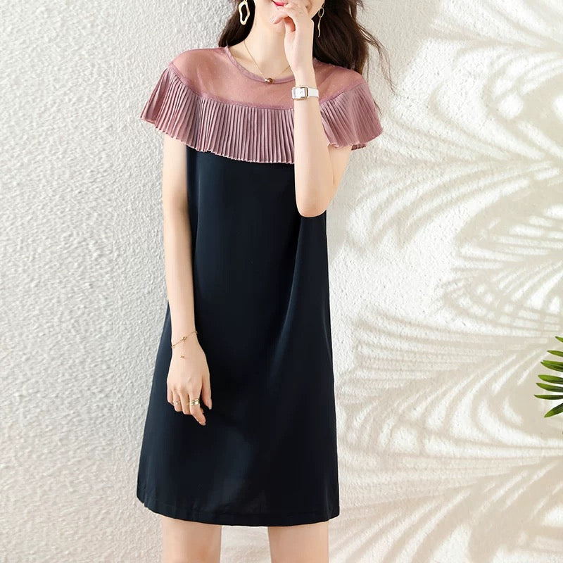 loose little black dress Chiffon dress women's loose straight skirt little black dress European –  Lee Nhi Boutique