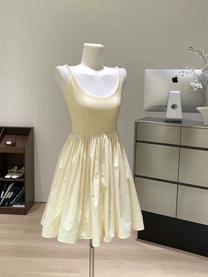 Duolaimei French art suspender skirt elegant ballet skirt tutu skirt annual meeting long skirt dress