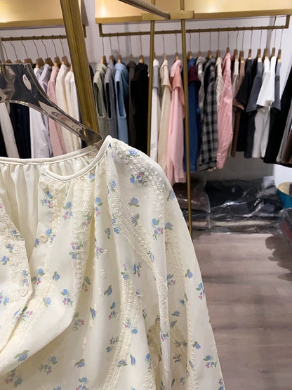 [Xiao Ai stall real shot] Small fresh long-sleeved shirt women's spring new small loose sweet top