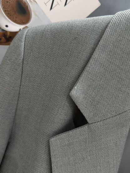 Grey, simple, beautiful, and sophisticated women's suit jacket, 2025 new style, spring and autumn, Korean style, goddess look, trendy suit.