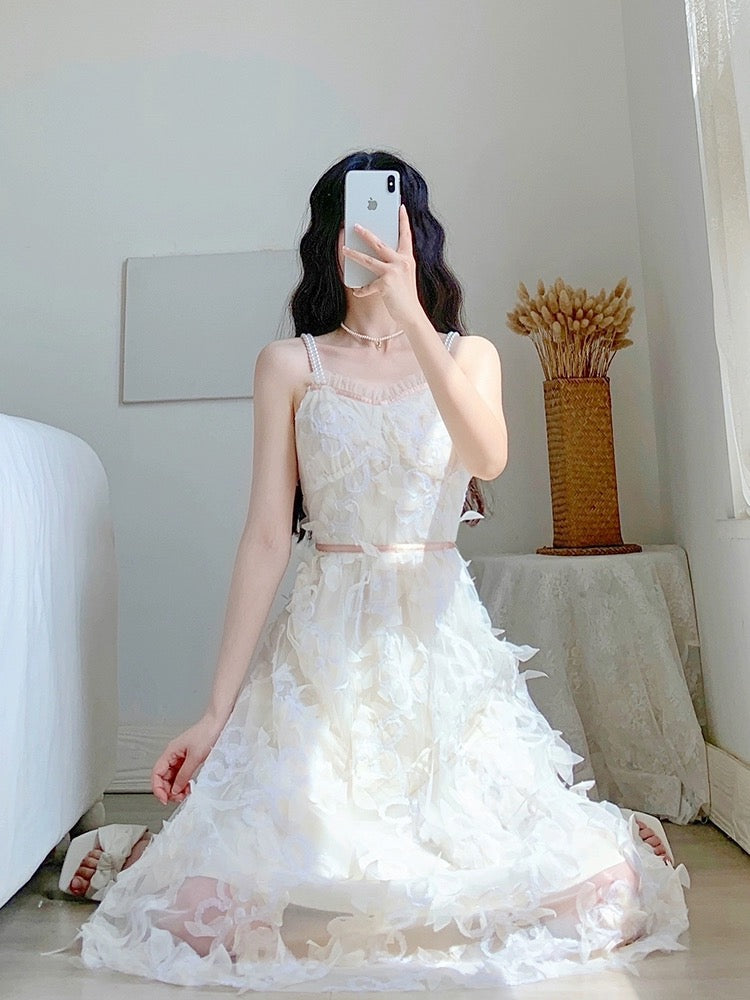 2024 new summer women's skirt, super fairy and sweet fairy skirt, gentle style, slimming suspender dress
