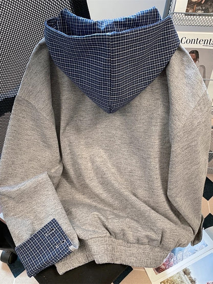 2025 New Arrival: Trendy Plaid Tie-Waist Sweatshirt for Women, Autumn/Winter - Unique and Beautiful Design.