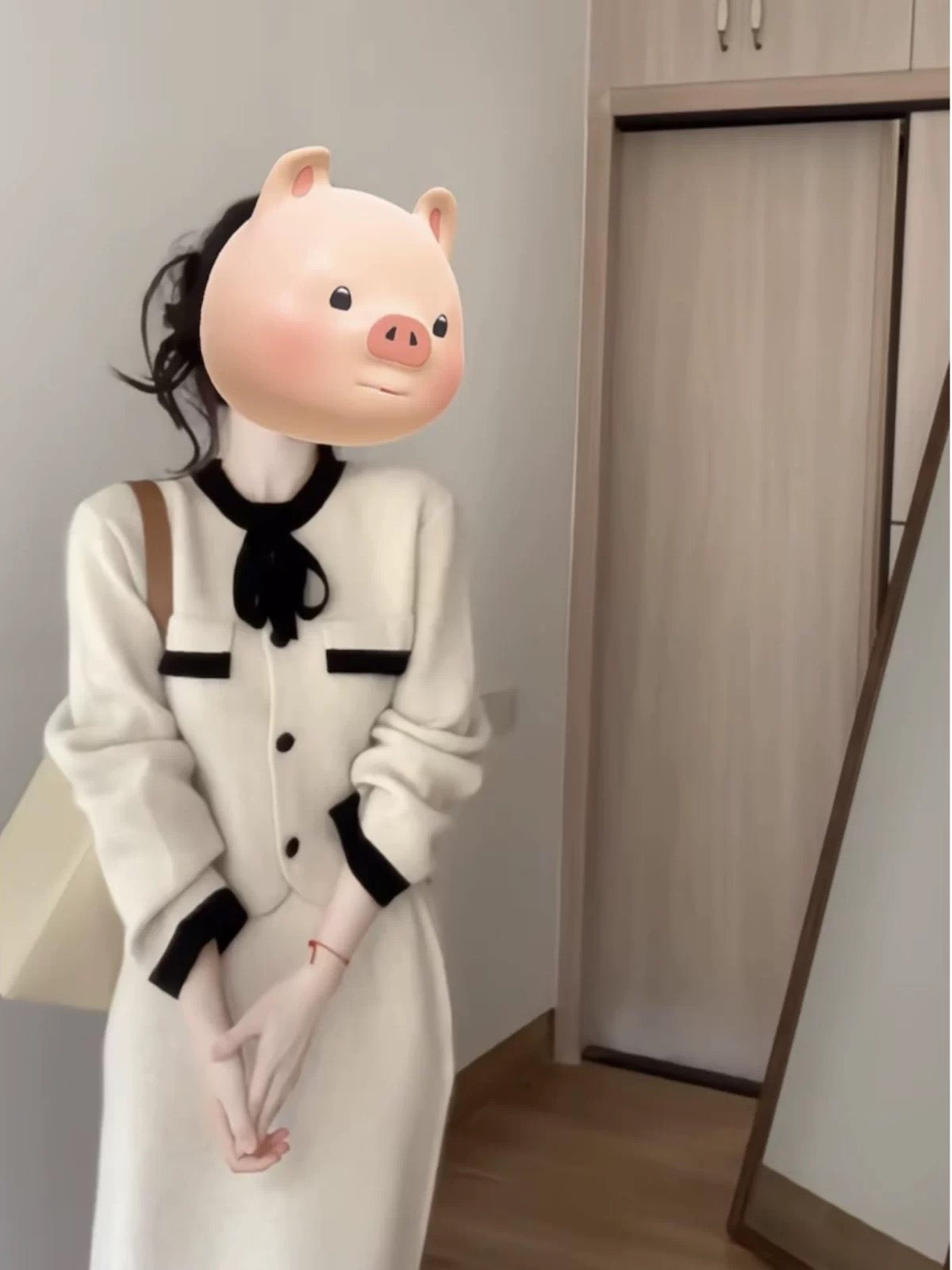 Korean style Qianjin Xiaochan style sweater jacket for women autumn and winter temperament skirt temperament celebrity knitted two-piece suit for women