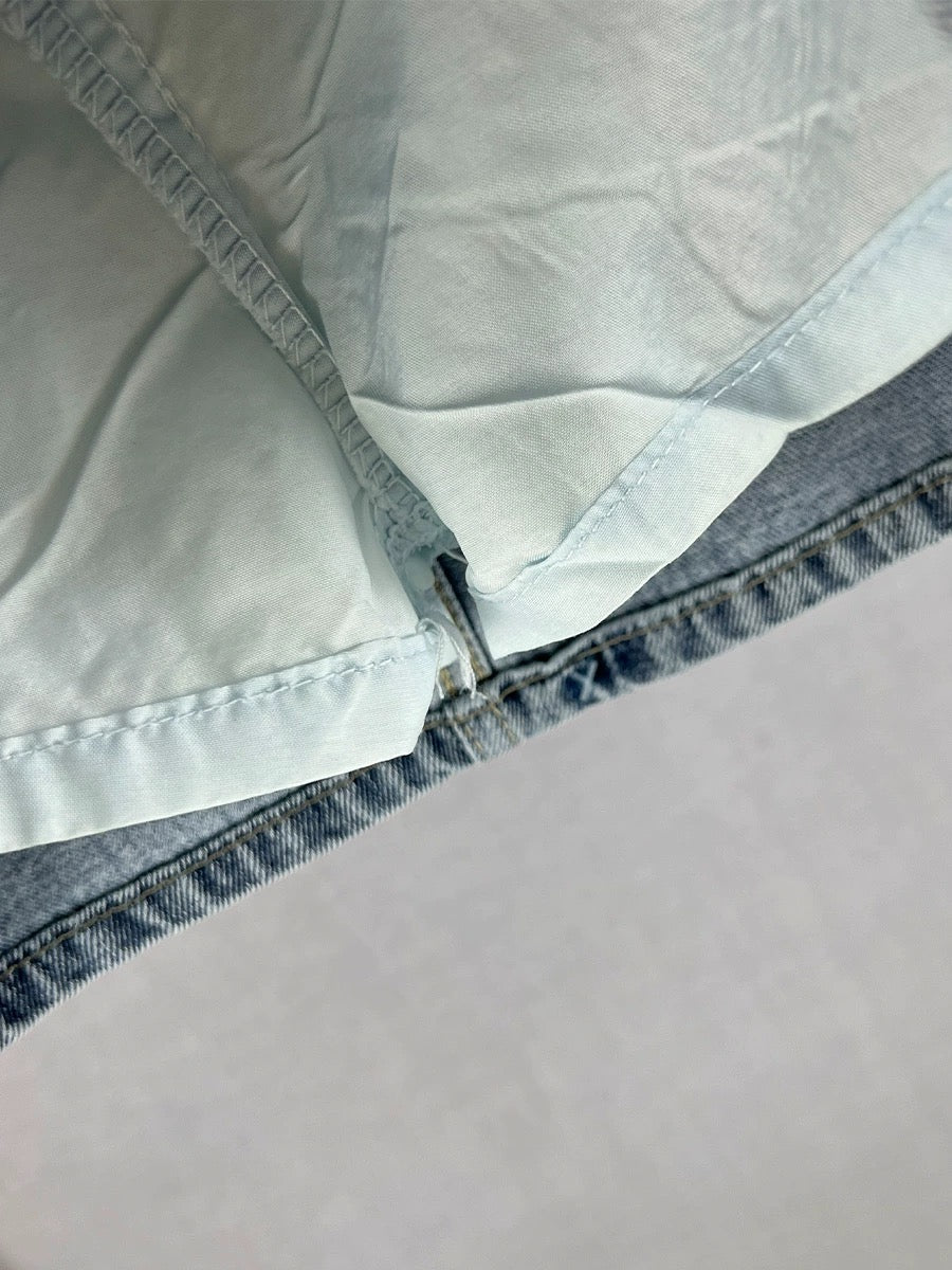 Heavy Industry Full Diamond Denim Skirt Women's Short Skirt 2024 New Summer High Waist Slim Fit European Hip Hip Skirt