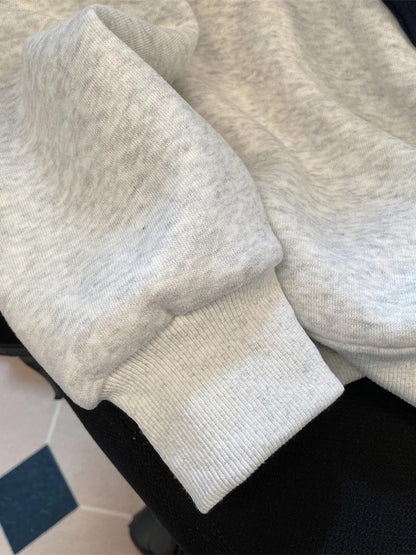 Korean-style, relaxed, cute embroidered cat sailor collar sweatshirt for women, spring and autumn, loose fit, stylish, youthful design.