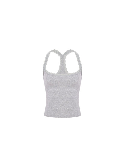 LEIYU lace camisole women's summer outer wear 2024 European and American ins sexy beautiful back hot girl inner top