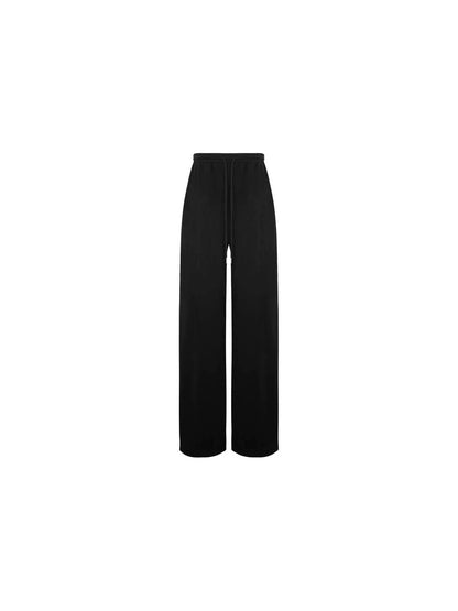 LEIYU straight-leg sweatpants women's spring 2024 new European and American ins versatile casual pants loose slimming wide-leg sports pants