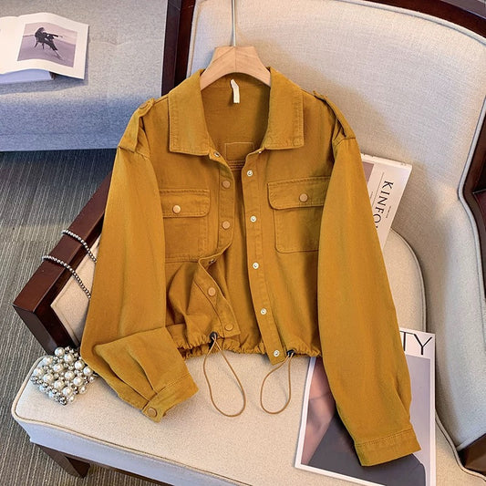 Casual retro denim jacket women spring and autumn 2025 new loose Korean version of the small stylish short jacket tops