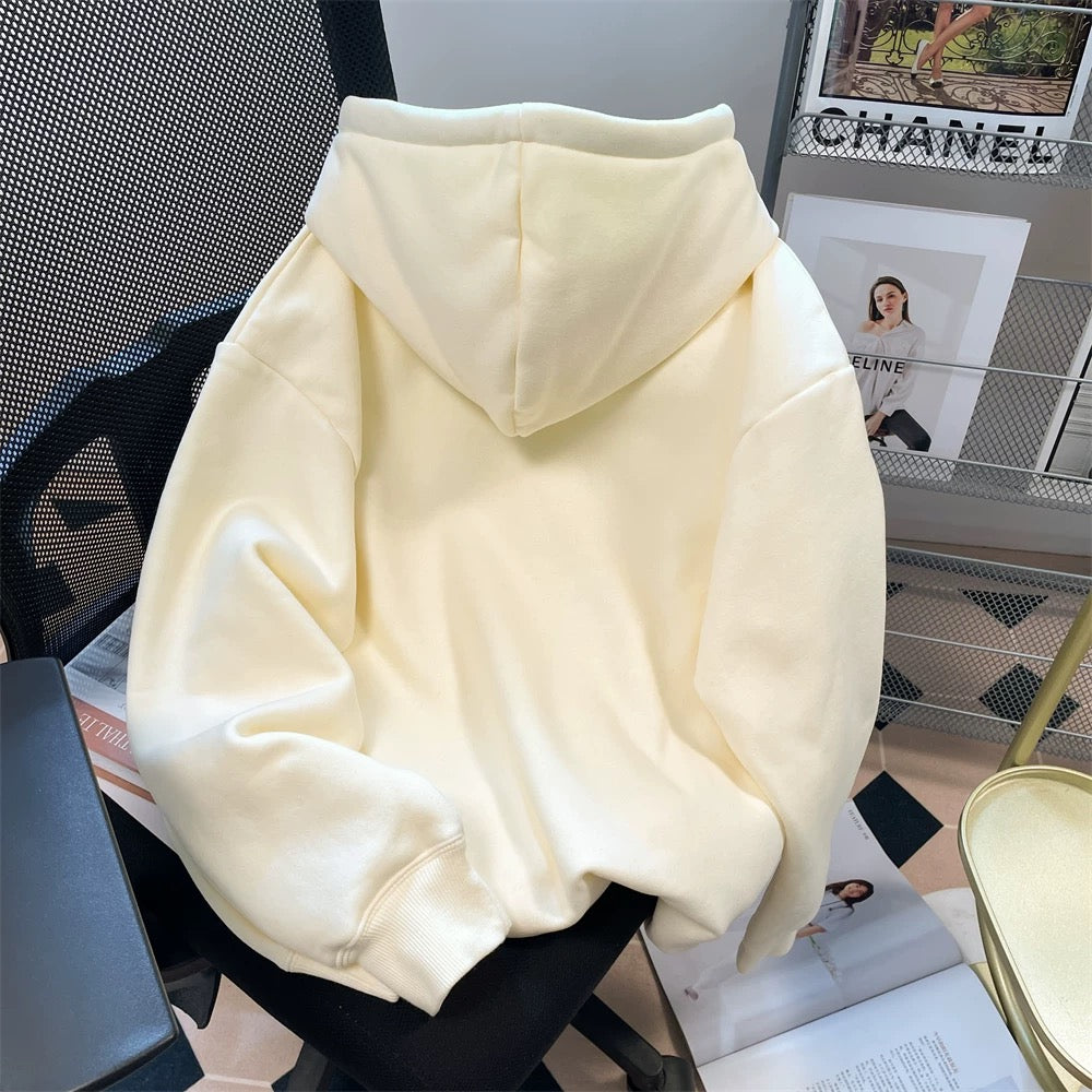 Japanese cityboy cute cartoon doll sweatshirt for women in spring and autumn fashion brand high-end age-reducing style hooded jacket