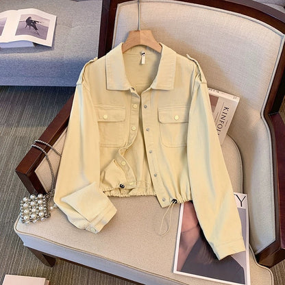 Casual retro denim jacket women spring and autumn 2025 new loose Korean version of the small stylish short jacket tops