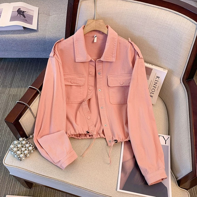 Casual retro denim jacket women spring and autumn 2025 new loose Korean version of the small stylish short jacket tops