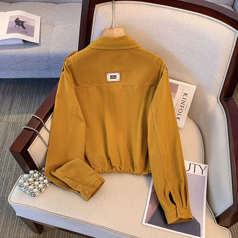 Casual retro denim jacket women spring and autumn 2025 new loose Korean version of the small stylish short jacket tops