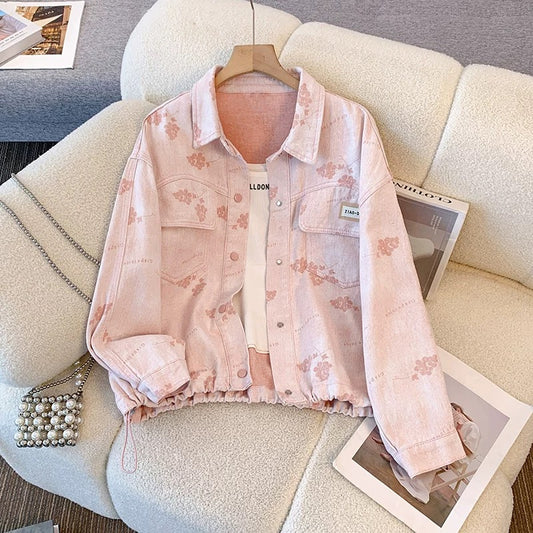 Western-style versatile denim jacket for women spring and autumn 2025 new loose retro casual small Korean style jacket top