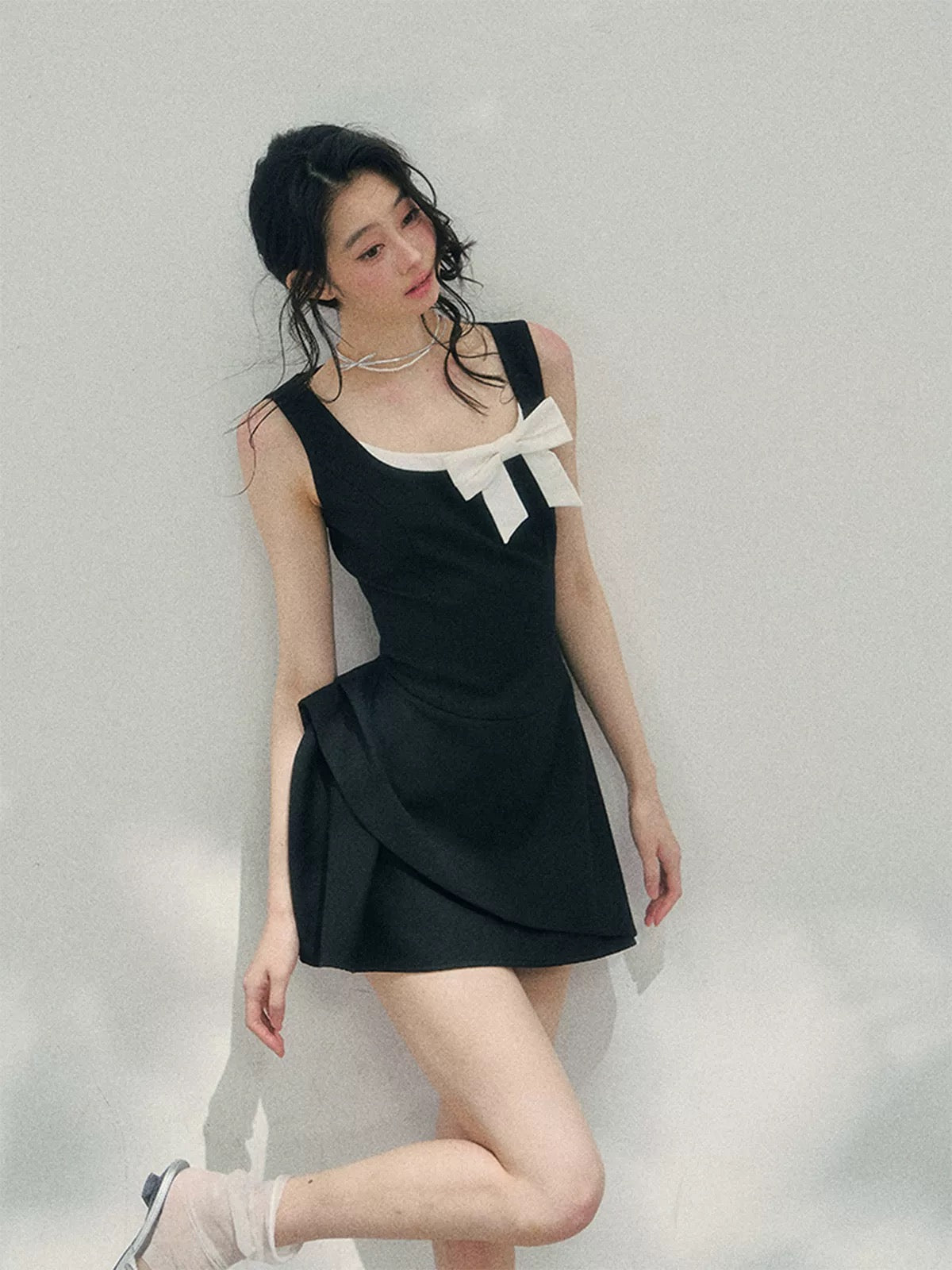 AOMALM's eyes also fell on "Her sweetness sank"% Faux two-piece French dress for women's early spring formal dress short skirt