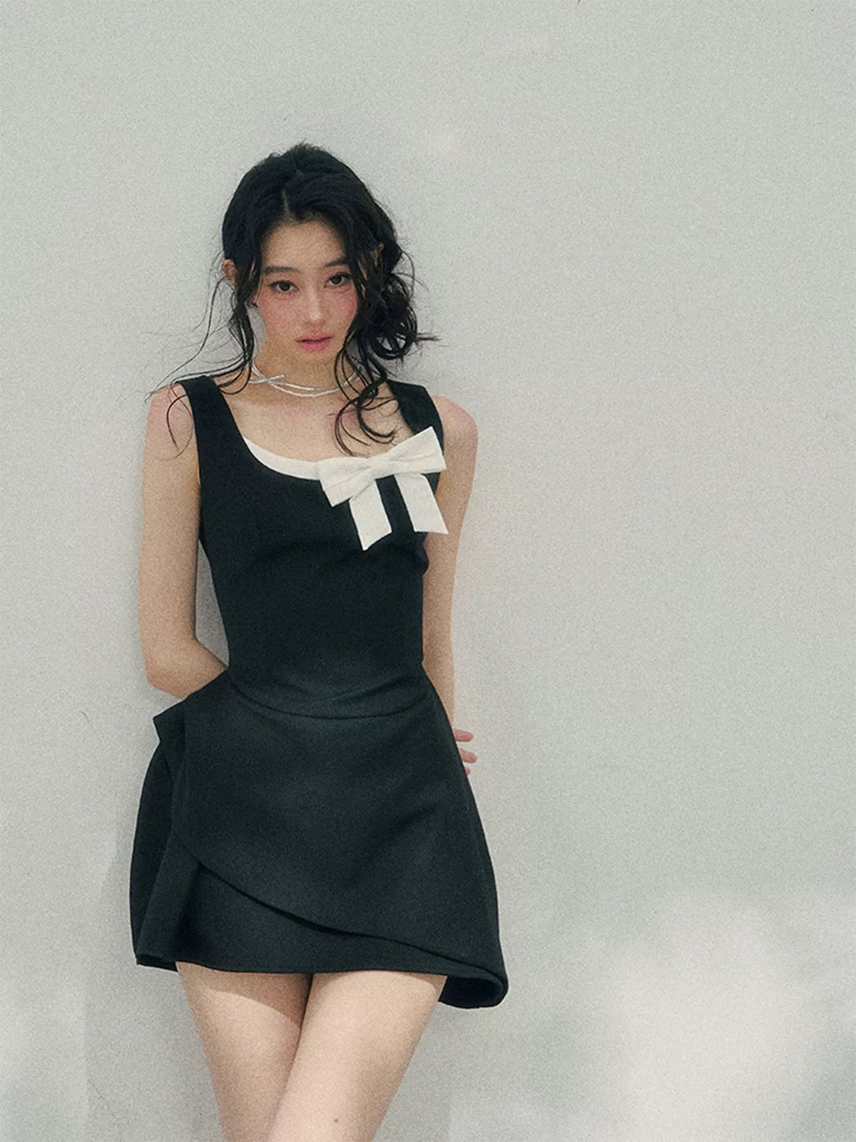 AOMALM's eyes also fell on "Her sweetness sank"% Faux two-piece French dress for women's early spring formal dress short skirt