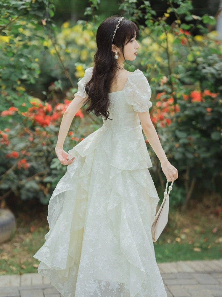 Tea break French first love dress Yunnan travel seaside vacation beach long dress Summer style super fairy pastoral style