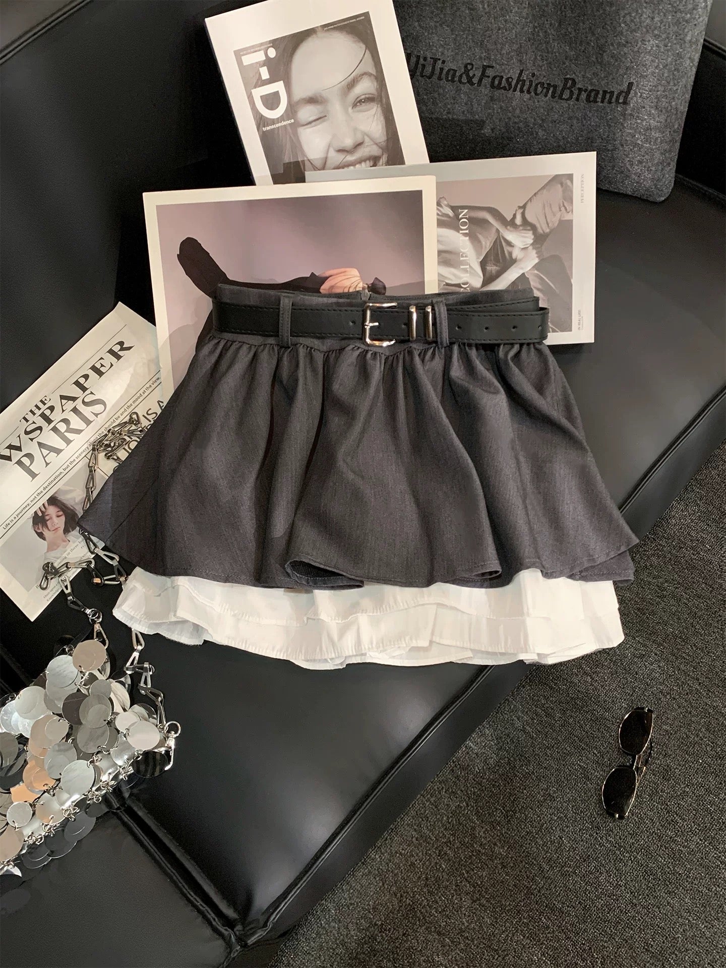ZHOUYI/Monday 2026 Youthful High-Waisted Slimming A-Line Midi Skirt Women's Summer Versatile Anti-Exposure Puffy Mini Skirt
