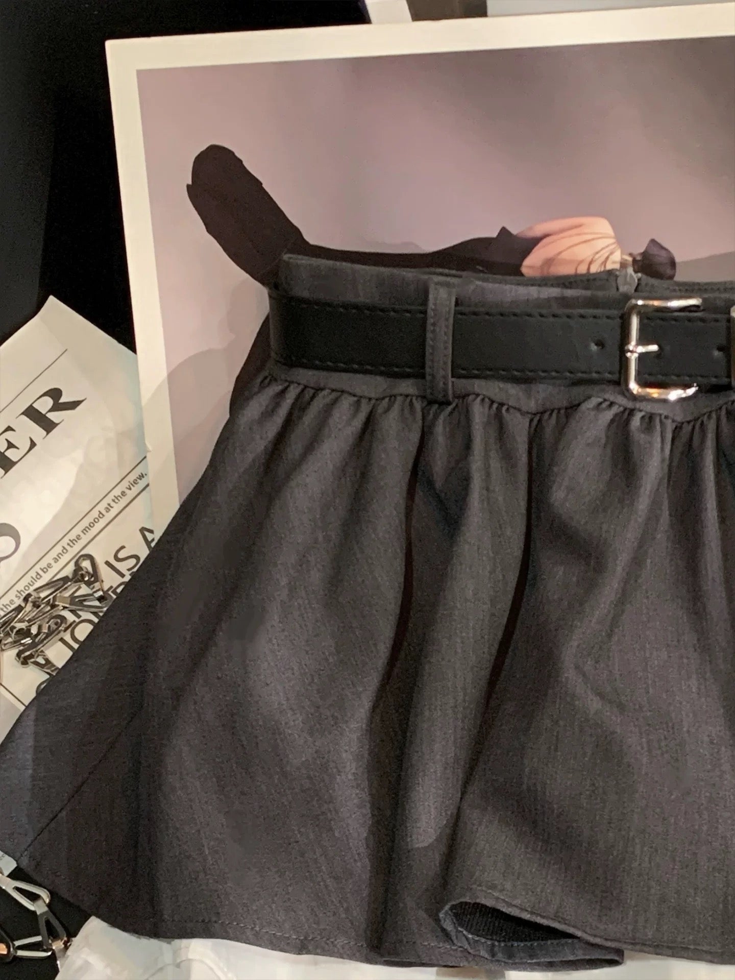 ZHOUYI/Monday 2026 Youthful High-Waisted Slimming A-Line Midi Skirt Women's Summer Versatile Anti-Exposure Puffy Mini Skirt