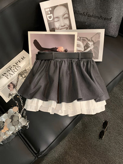 ZHOUYI/Monday 2026 Youthful High-Waisted Slimming A-Line Midi Skirt Women's Summer Versatile Anti-Exposure Puffy Mini Skirt