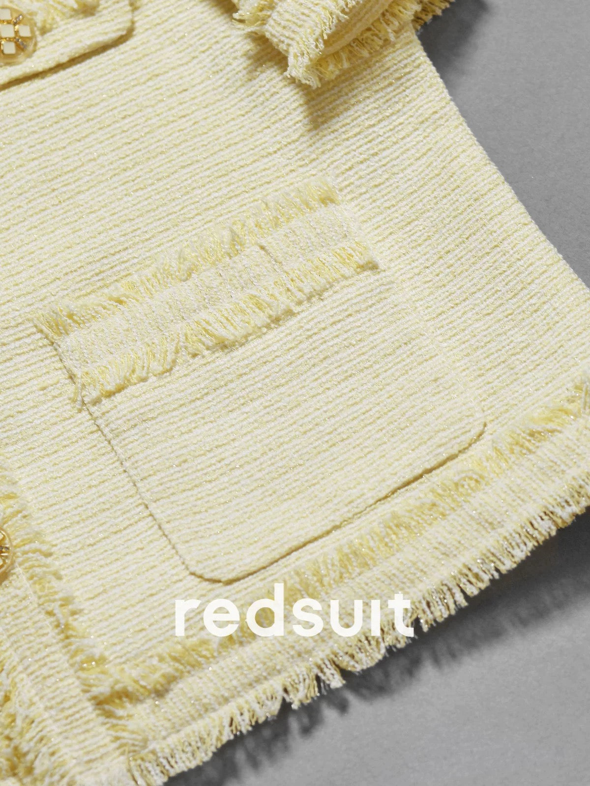 Redsuit French elegant lady Milton Huang Xiaoxiang style jacket Western style sweet age-reducing short-sleeved top