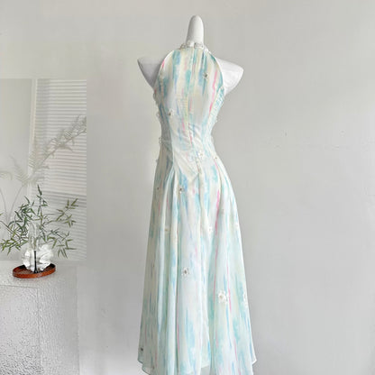 Jasmine Green 2.0: Summer-inspired, sweet, slimming, waist-cinching long dress.